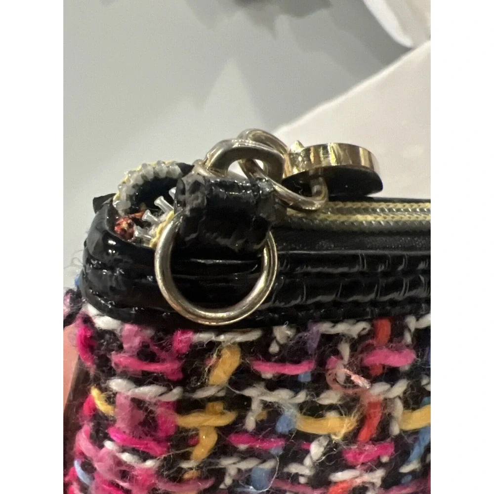Betsey Johnson Tweed Rhinestone Wristlet